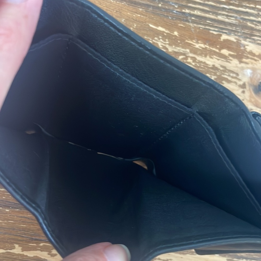 Balenciaga Paris Black Leather Tri-Fold Mini Wallet - Picture 8 of 9